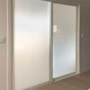 Frosted toughened glass sliding door set.pic