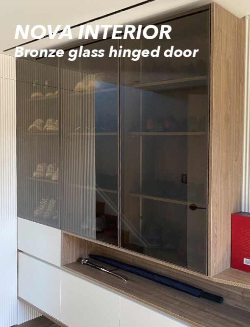 Bronze-glass-hinged-door