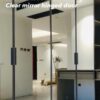 Clear-mirror-hinged-door