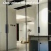 Clear-mirror-hinged-door