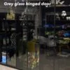 Grey-glass-hinged-door