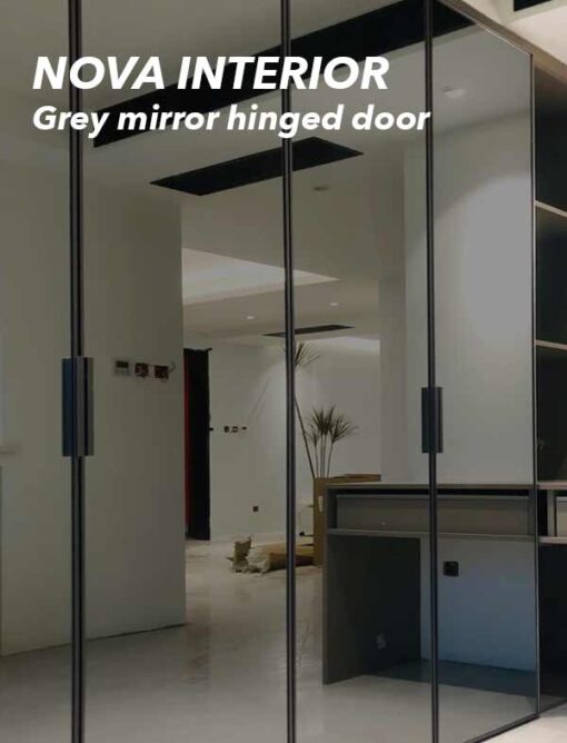 Grey-mirror-hinged-door