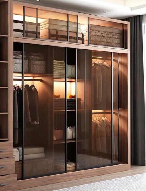 Bronze-toughened-glass-sliding-door