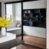 Clear-toughened-glass-soft-stop-sliding-door
