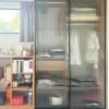 Narrow-reeded-glass-sliding-door-with-double-tracks