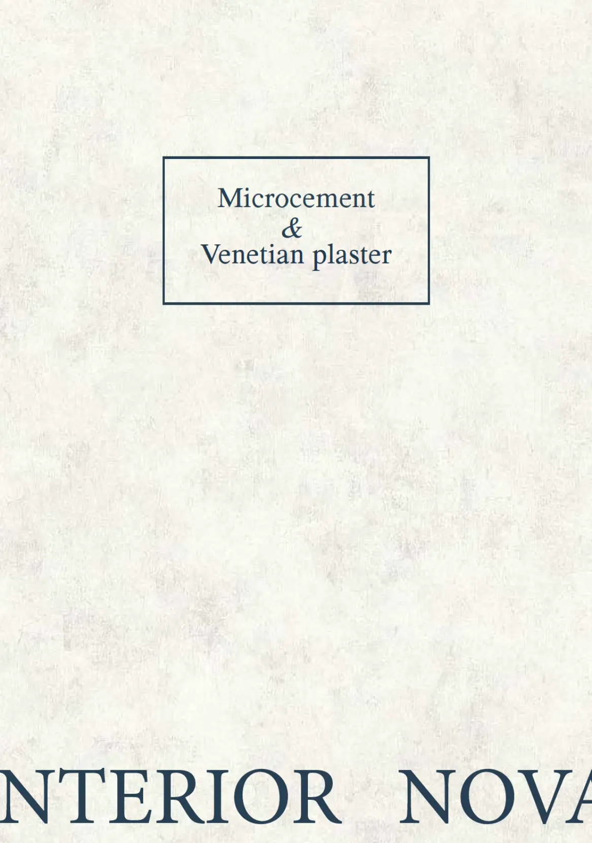 Nova Interior Microcement & Venetian plaster brochure
