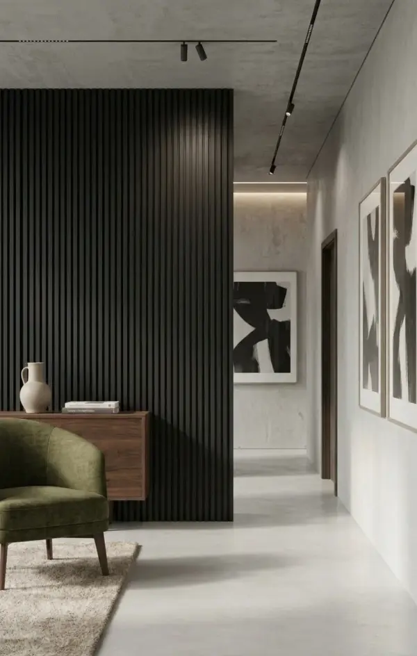 Premium Timber slat acoustic panel 2750x600MM - BLACK OAK COLOUR