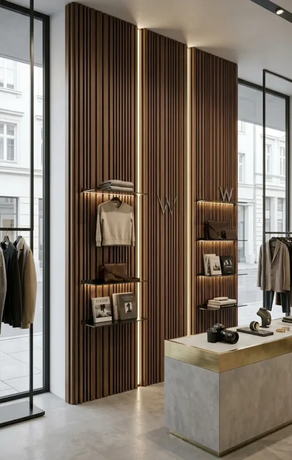 Premium Timber slat acoustic panel 2750x400MM - DARK OAK with Random Slat