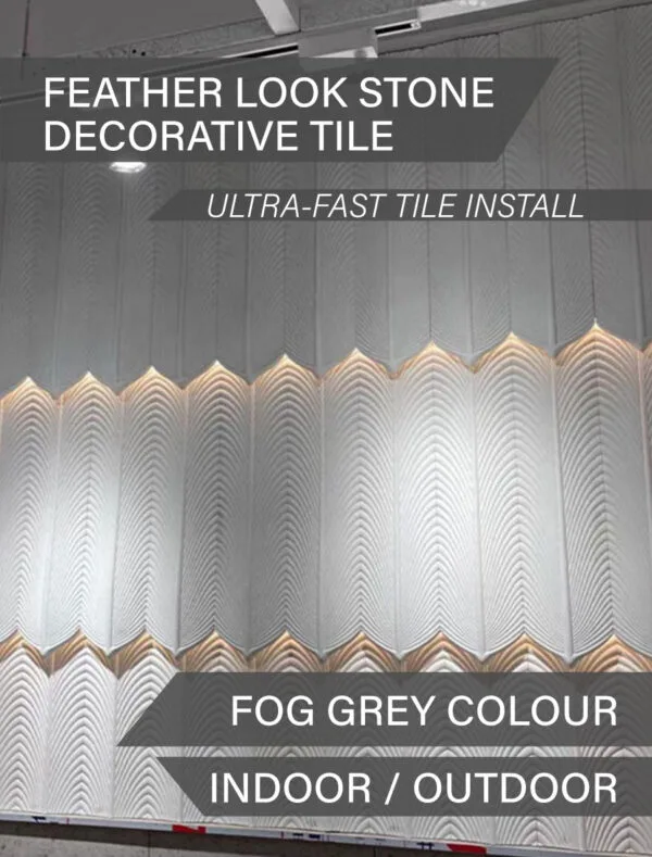 Feather Look Stone 900x200MM - Fog Grey colour