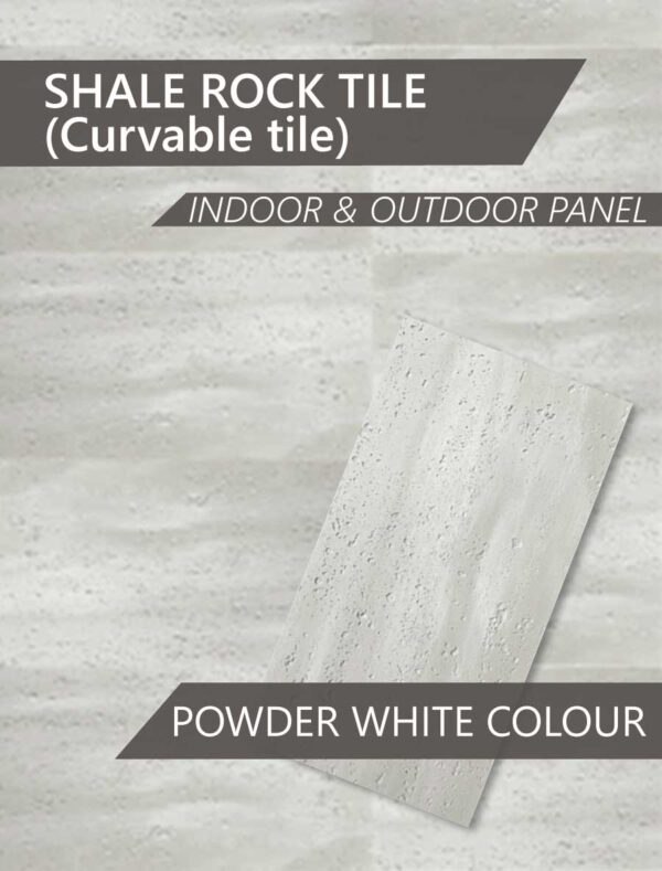 Shale rock tile 1200x600 - Powder White colour