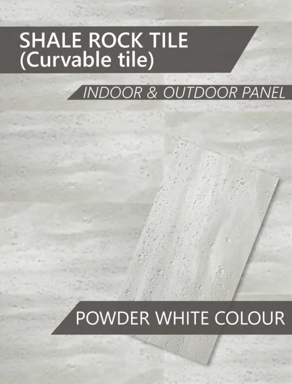 Shale rock tile 1200x600 - Powder White colour