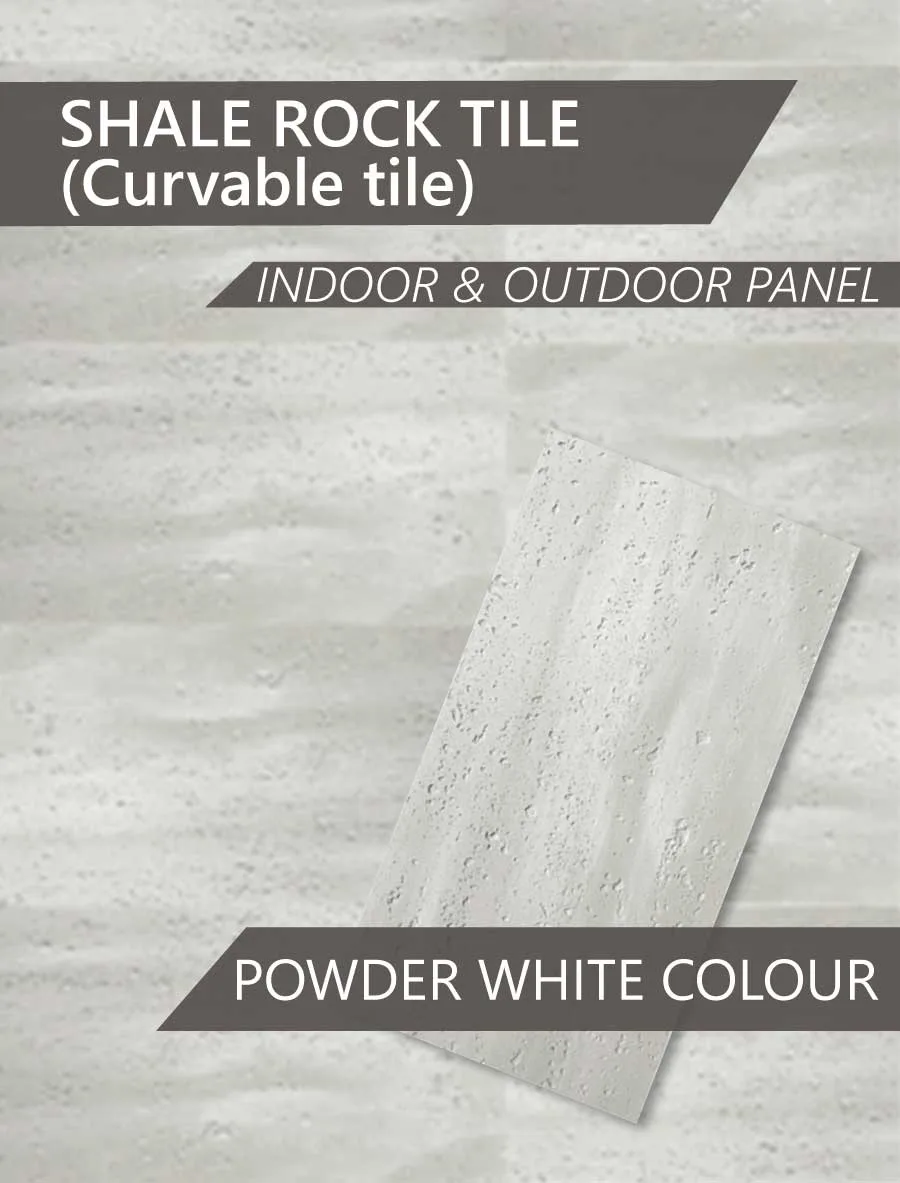 Shale rock tile 1200x600 - Powder White colour