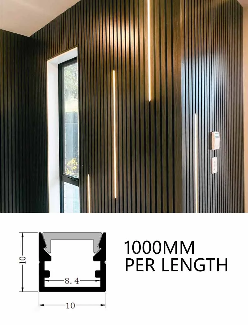 LED Strip light with 10x10 surface mount channel 1000MM