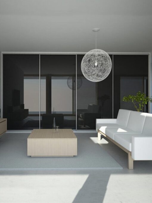 Four-indo-grey-toughened-glass-sliding-door-set