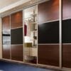 Three-division-colour-melamine-colour-glass-sliding-door-set