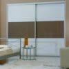 Two-colours-spray-toughened-glass-sliding-door-set