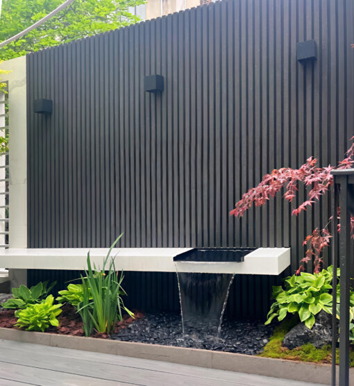 Premium Black Outdoor WPC Wood Wall Panel – 3000x219x26mm