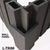 WPCWood 3000x219x26mm wall panel in Black oak colour
