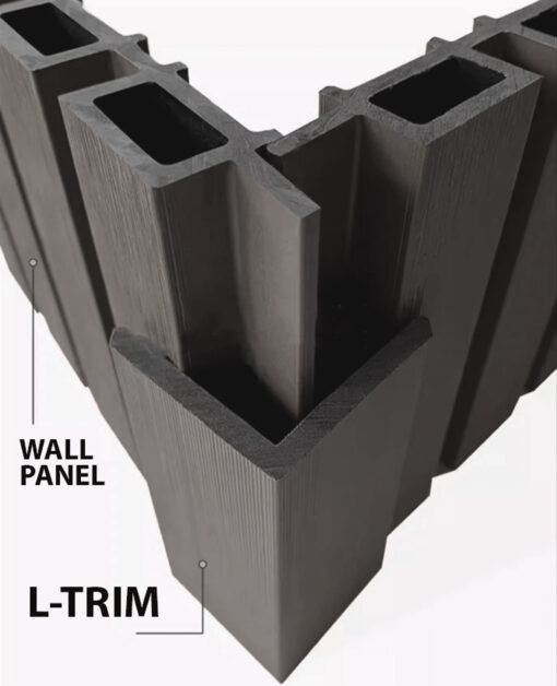 WPCWood 3000x219x26mm wall panel in Black oak colour