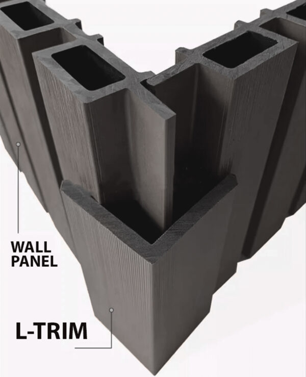 WPCWood 3000x219x26mm wall panel in Black oak colour