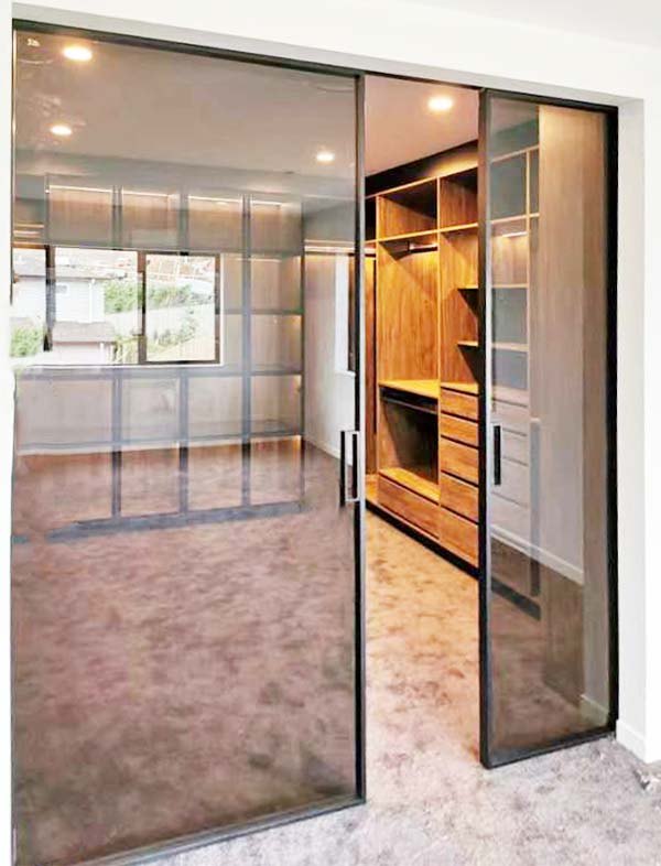Side mount track sliding door system