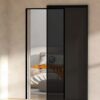 Hidden track indo grey glass sliding door