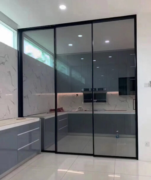 Premium-stacking-grey-toughened-glass-sliding-door