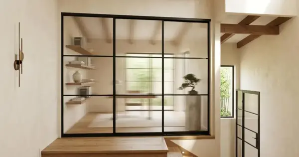 Wardrobe sliding door system
